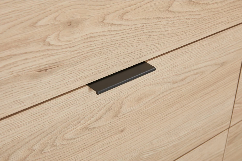 Komodë Cubius me 6 sirtarë, natyrale, 120x45.4x81cm