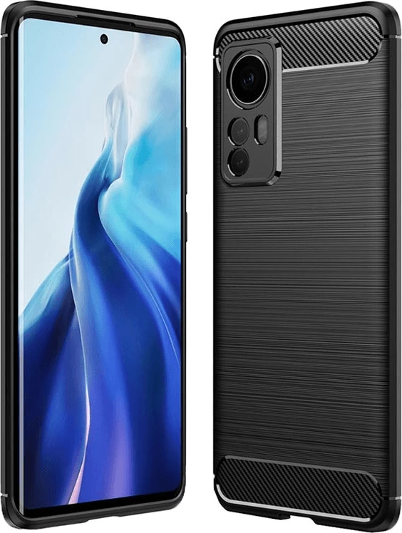 Mbështjellës silikoni HAVANA për Xiaomi 12T, matte carbon, i zi