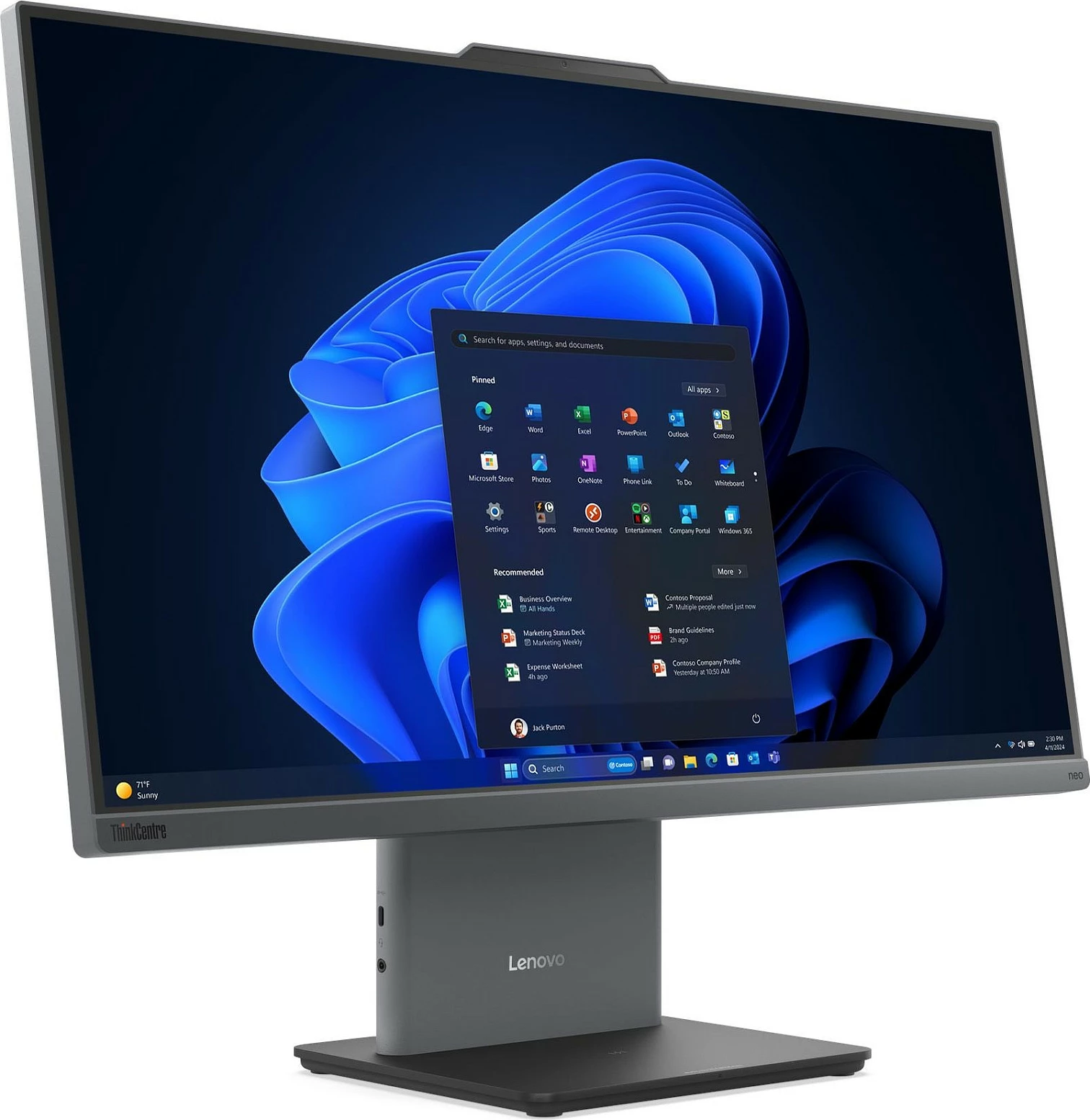 Kompjuter All-in-One Lenovo ThinkCentre neo50a G6 27, CU7 256V, 16GB RAM, 512GB SSD, Windows 11 Pro, Luna Grey