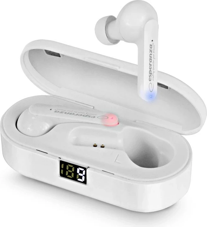 Kufje Esperanza EH230W Bluetooth In-Ear TWS, Bardhë