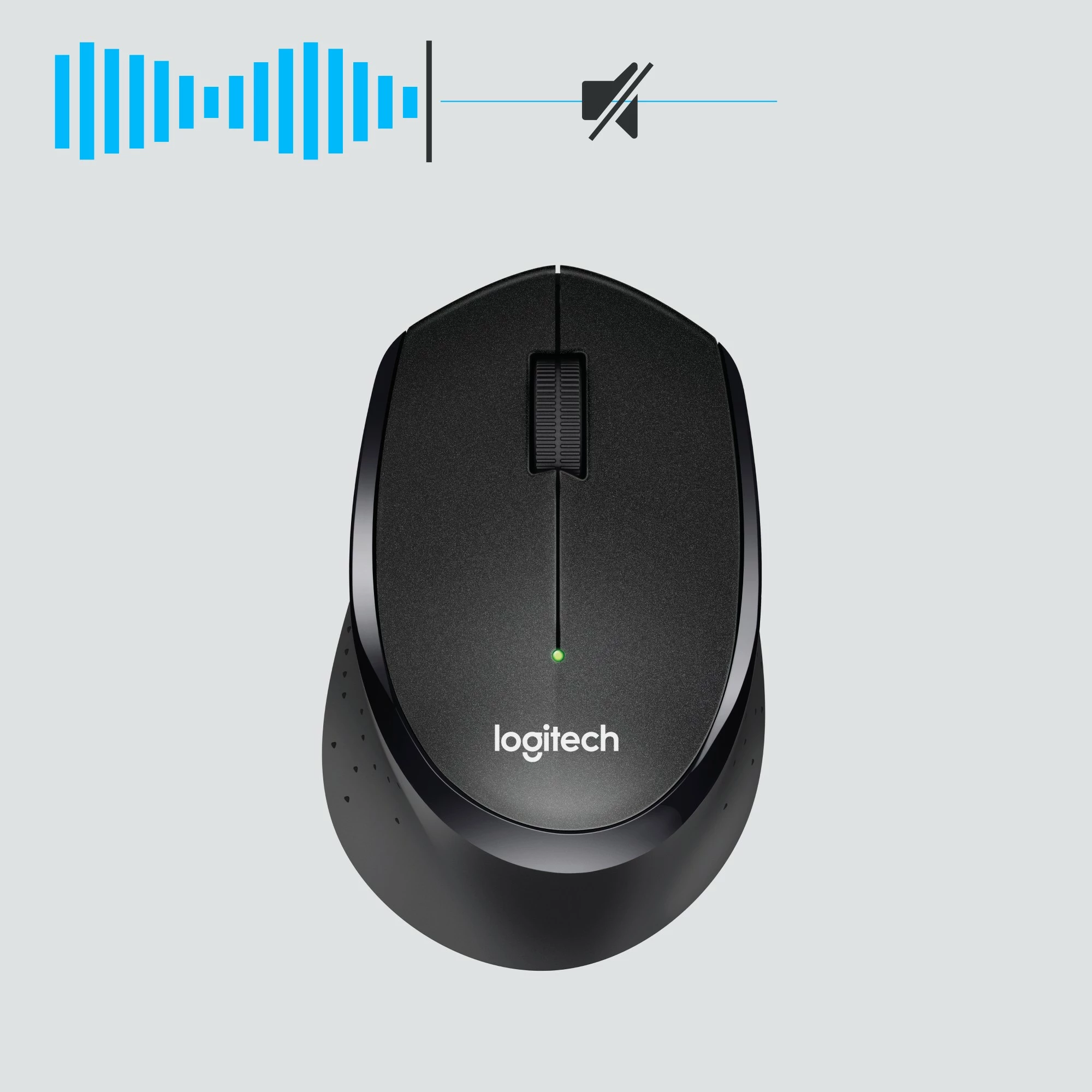 Maus Logitech M330 SILENT PLUS, Djathtas, Mekanik, RF Wireless, 1000 DPI, Zi
