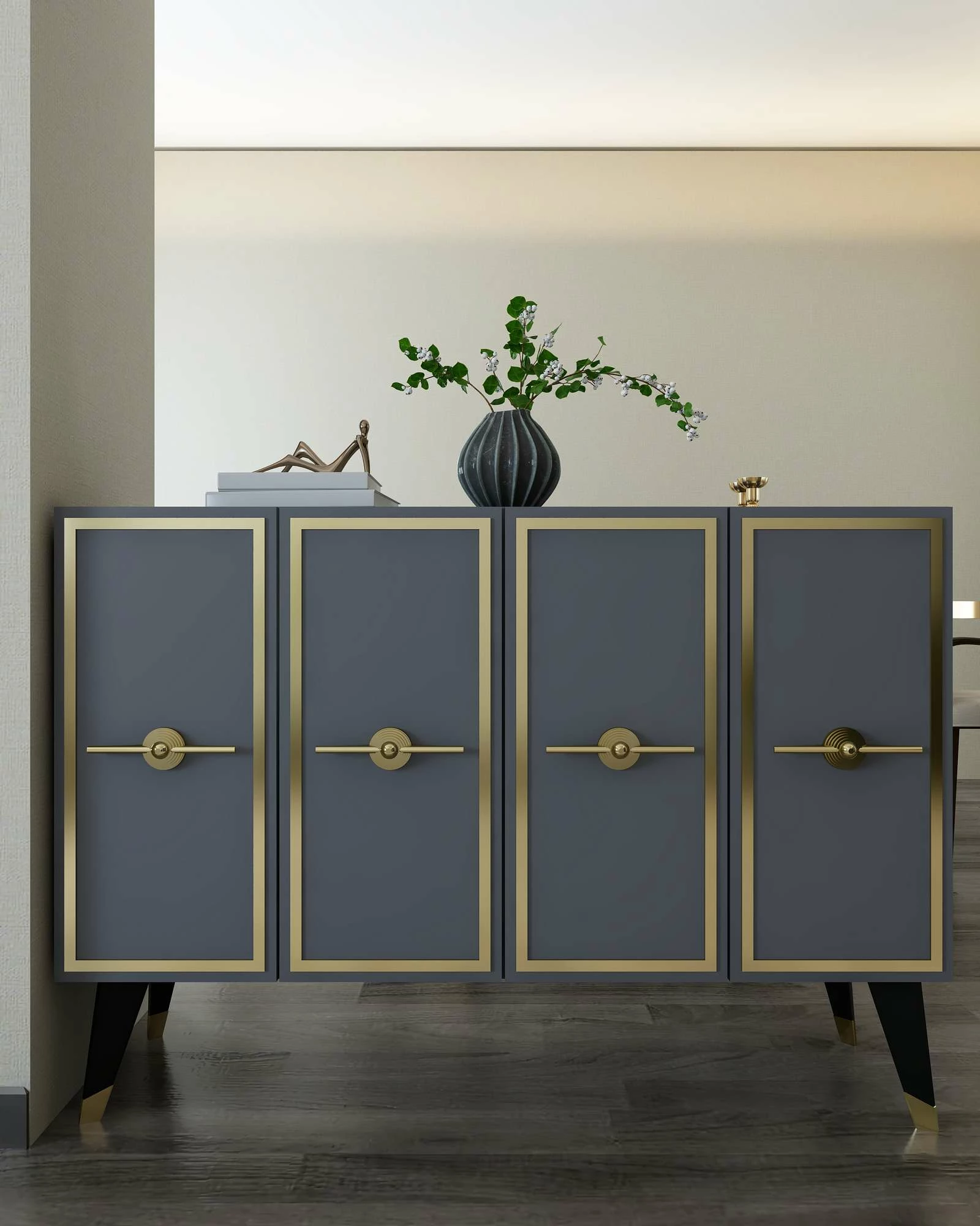 Konsol Skye Decor, anthracite, gold, 8174KM-32