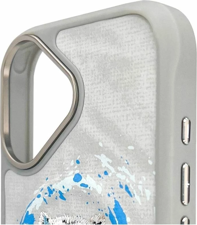 Kapak MagSafe Nimmy Pantera për iPhone 16, gri e çelët