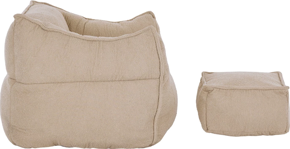 Set ulëse Sponge me këmbështetëse, bezhë, 95x102x73cm