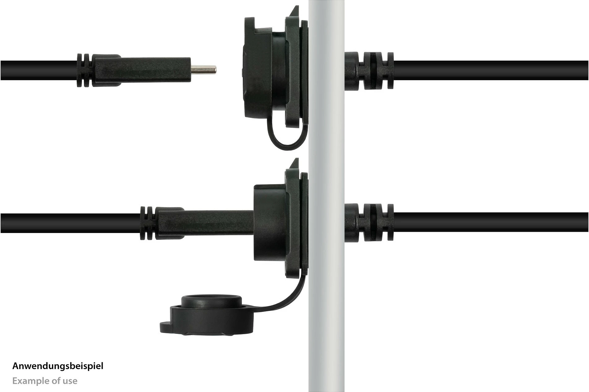 Kabllo USB-C GoodConnections 0.5 m, USB 3.2 Gen 2, 10 Gbit/s, zgjatës male-në-femër, e zezë