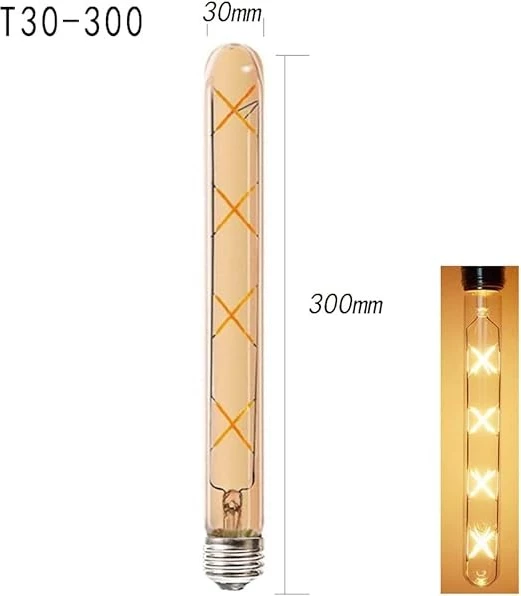 Poq LED T300 E27 8W dekorativ amber