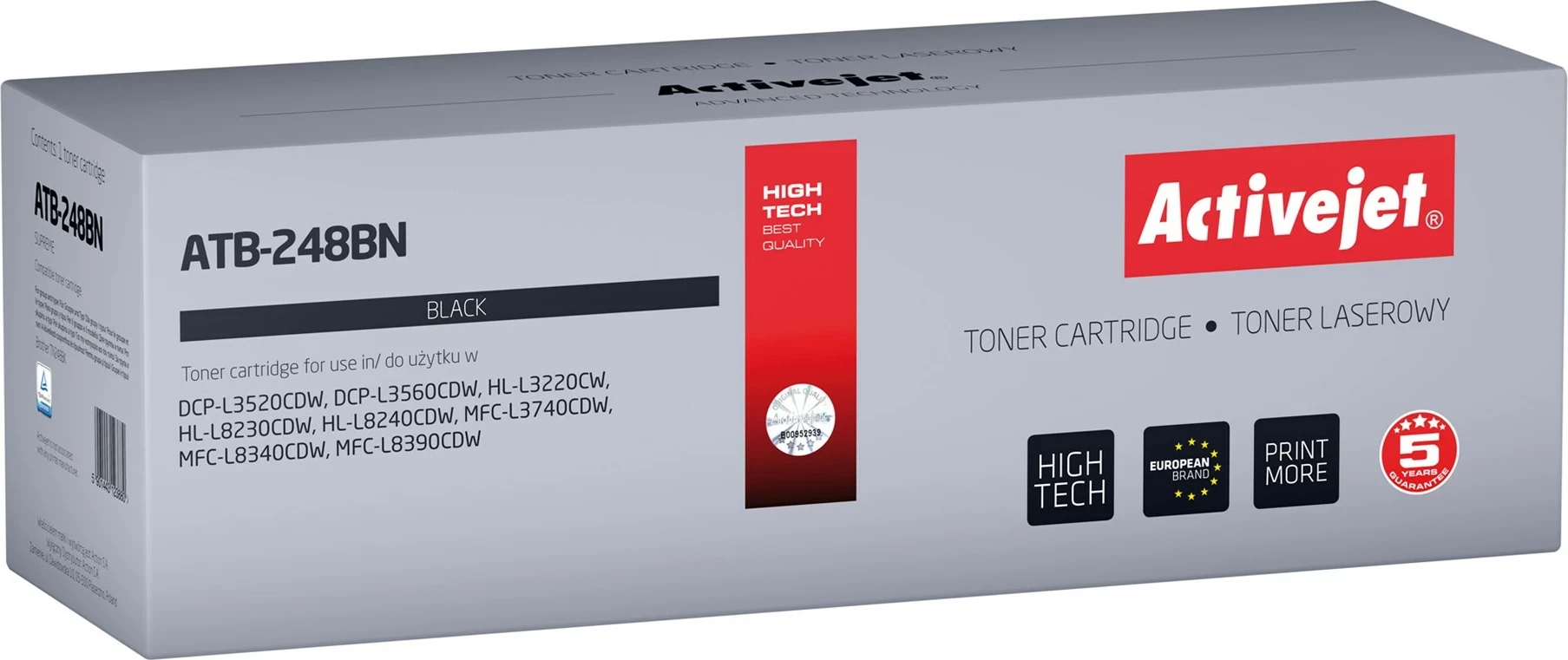 Toner Activejet ATB-248BN për printer Brother, i zi