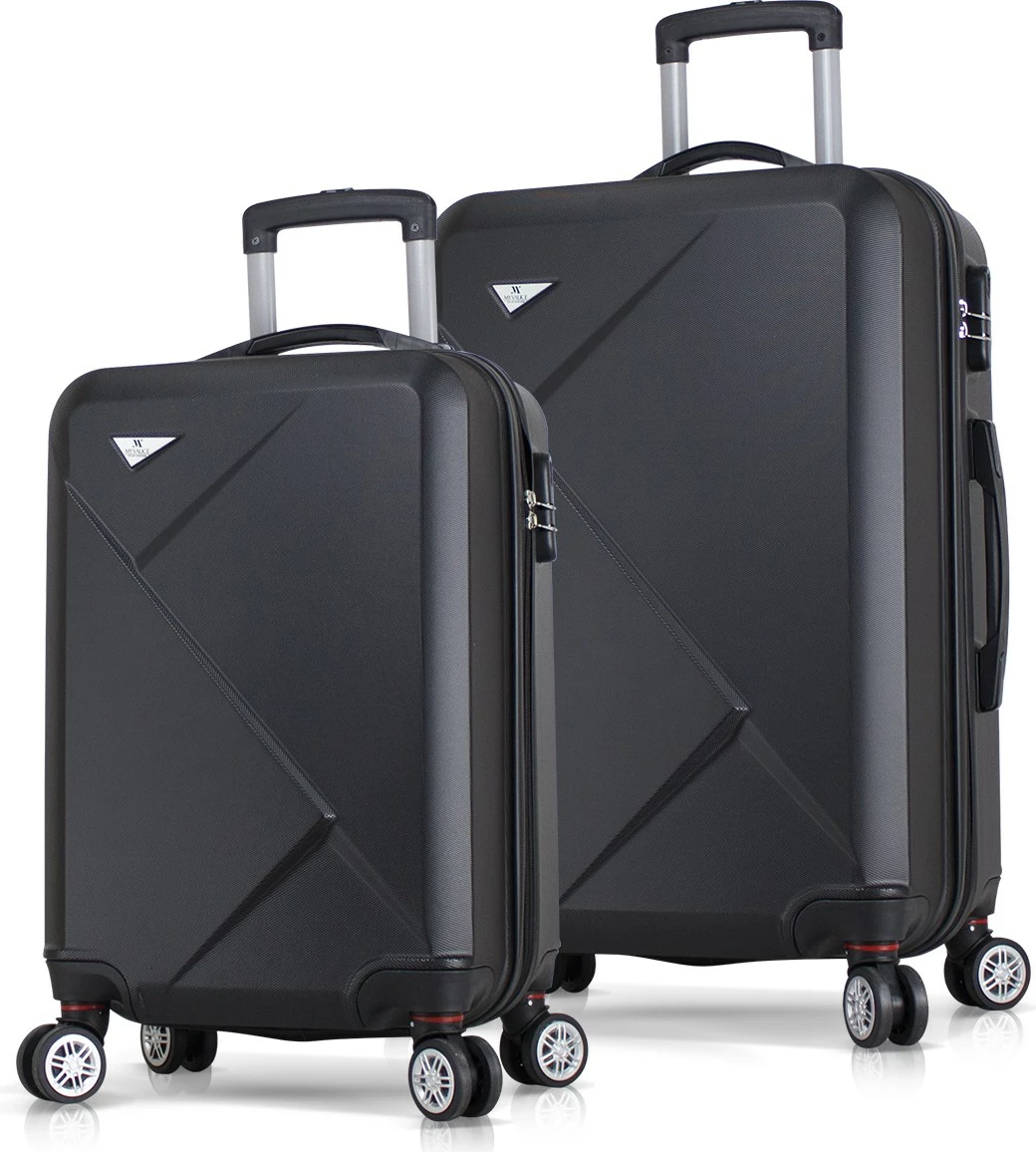 Set valixhesh (2 copë), ngjyrë e zezë, Zoozie Bags, 8015