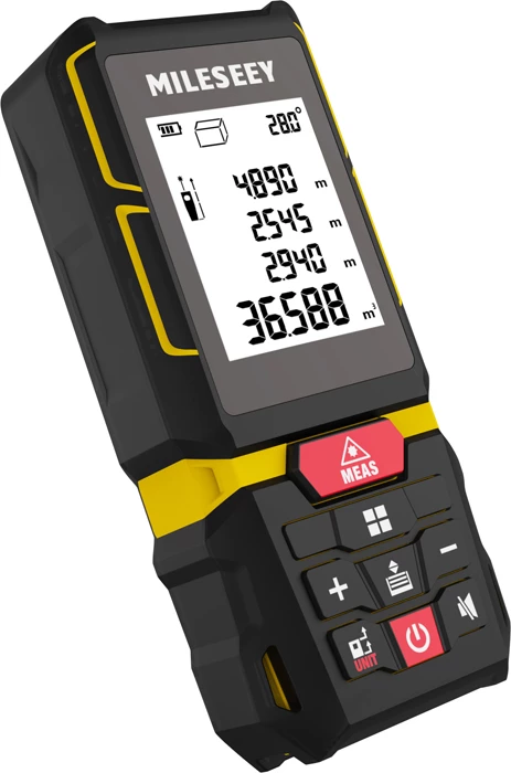 Matës distance me laser Mileseey G7 100 m, USB-C, zi/verdhe