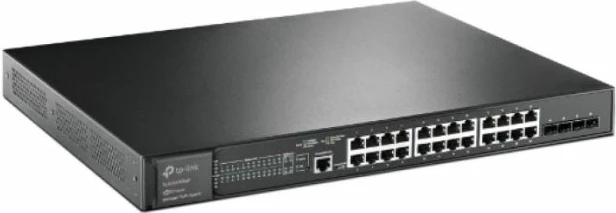 Switch TP-LINK JetStream TL-SG3428XMP 24-port Gigabit PoE+ 384W me 4x 10G SFP+ Layer 2+, i zi