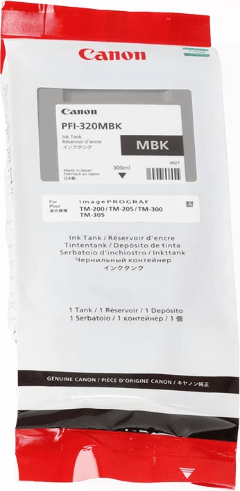 Bojë, Canon PFI-320MBK (2889C001) 300 ml XL, e zezë mat