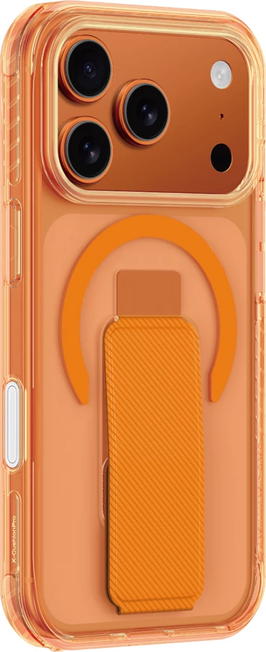 Mbështjellës AmazingThing Titan Pro Holder për iPhone 17 Pro/17 Pro Max, MagSafe, rezistencë rënie 4.8 m, këmbestend, TPU anti-zverdhje, portokalli