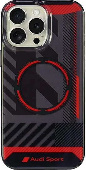 Mbështjellës Audi IML Sport MagSafe për iPhone 16 Pro Max 6.9", i zi