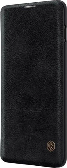 Mbështjellës flip Nillkin QIN për Samsung Galaxy Note 10 Lite N770 / A81 A815, lëkurë origjinale, stand, i zi