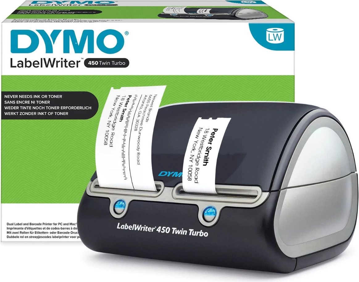 Printer etiketash, Dymo, LabelWriter 450 Twin Turbo (LW450TT) S0838870, me dy rula, i zi