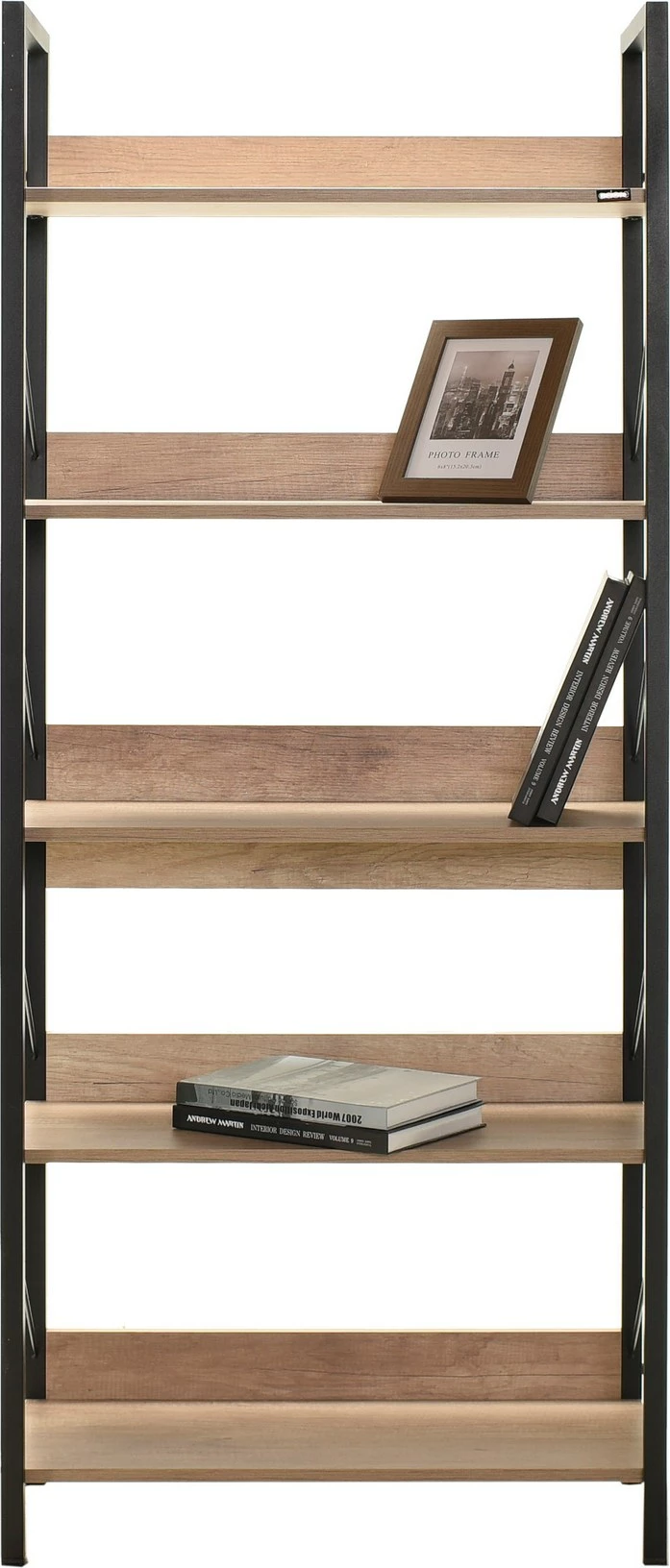 Raft librash Hanah Home, Ktp-850-Tt-1, ngjyrë arre dhe e zezë