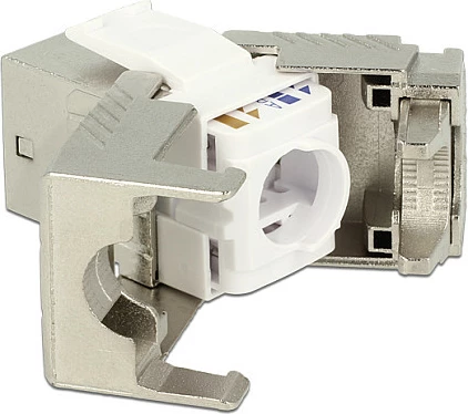 Modul Keystone DeLOCK 86288, RJ-45 Cat6, LSA, i kënduar, bezhë