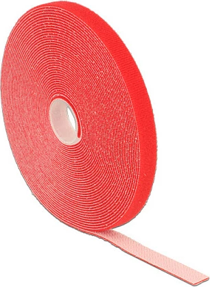 Shirit velcro për kabllo DeLOCK 18720, 10 m, 13 mm, i kuq