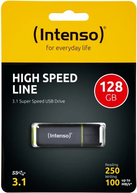 USB memorje Intenso High Speed Line 128GB USB 3.1 250/100 MB/s zi/verdhë