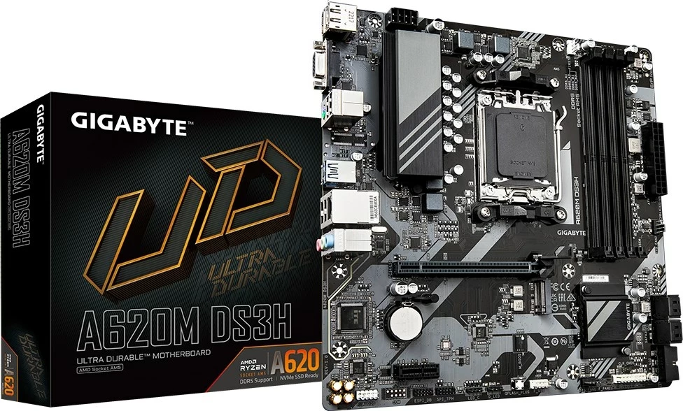 Pllakë amë Gigabyte A620M DS3H, Socket AM5, DDR5, micro ATX