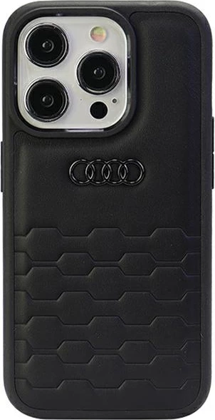 Mbështjellës Audi GT Synthetic Leather për iPhone 15 Pro Max, iPhone 15 Pro, i zi