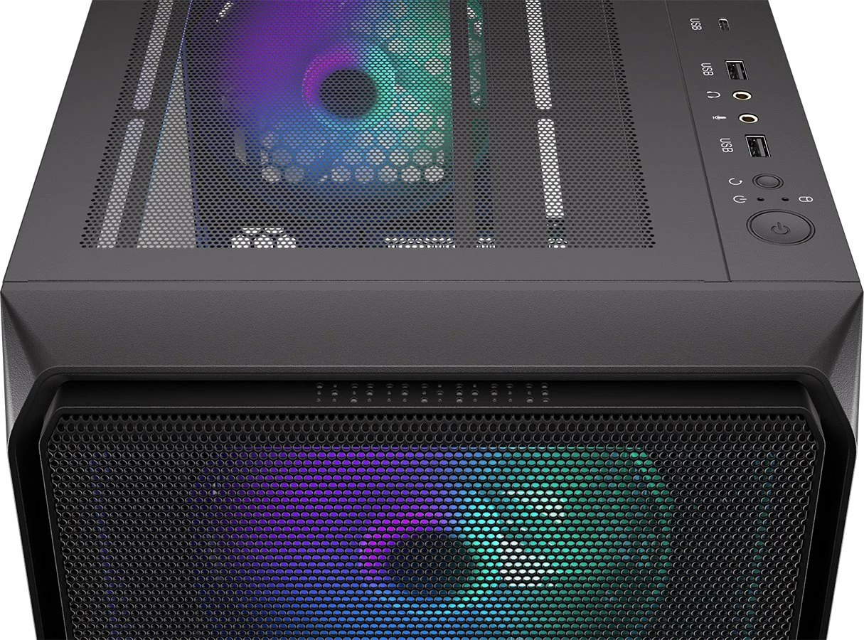 Kasë Endorfy Arx 500 ARGB EY2A011 Midi Tower ATX me xham të temperuar, 4x 140mm PWM ARGB fanë, Black