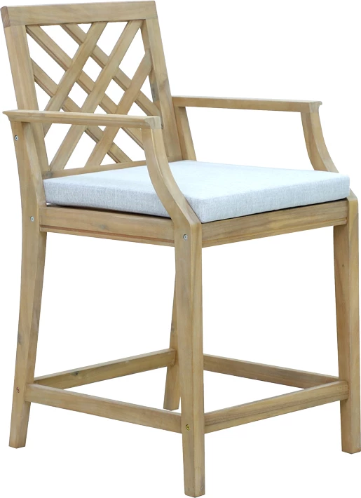 Karrige për bar Amalfi dru akacie-bezhë 59x63.5x104.9cm