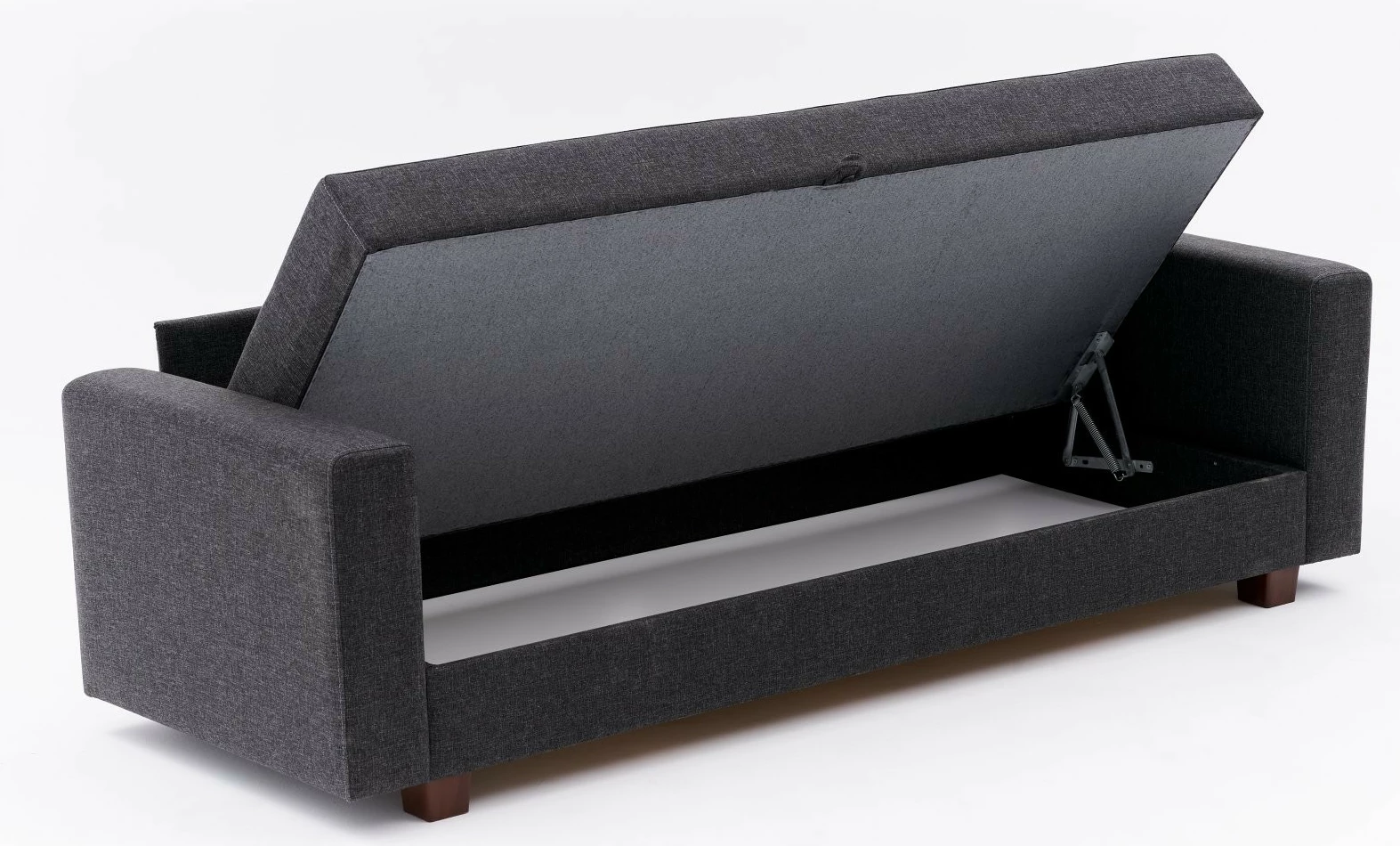 Divan-krevat treshe, Atelier del Sofa, Aly, ngjyrë antracit