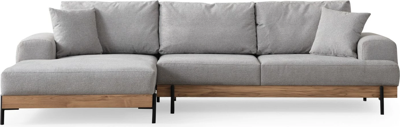 Këndare Atelier del Sofa, ngjyrë gri, kënd majtas, Eti Oak