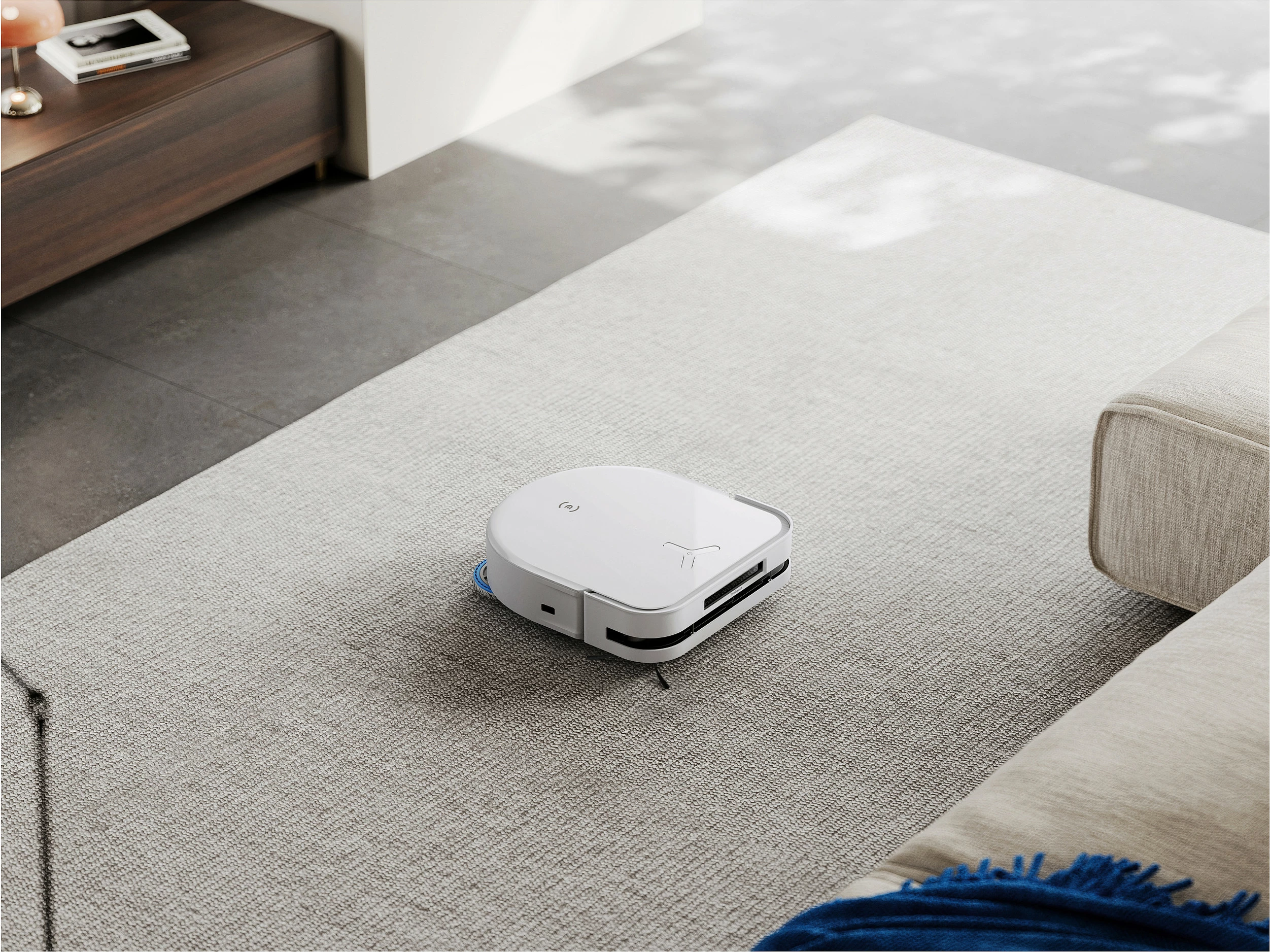 Robot fshesë Ecovacs Deebot X5 Omni, pa qese, stacion me qese pluhuri 3.5 L, fshirje e lagët, e bardhë