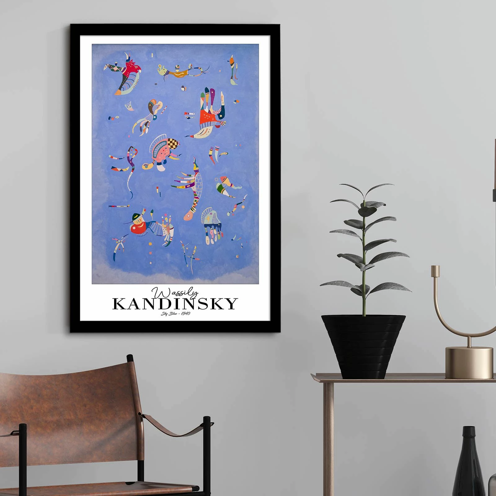 Pikturë dekorative me kornizë, Wallity, 4262SYHKANDINSKY-030, shumëngjyrëshe, 42x62cm
