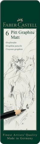 Set lapsa Faber-Castell Pitt Graphite Matt, 5 copë, e zezë