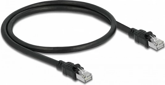 Kabllo rrjeti DeLOCK RJ45 Cat.6A F/UTP 0.5m, e zezë