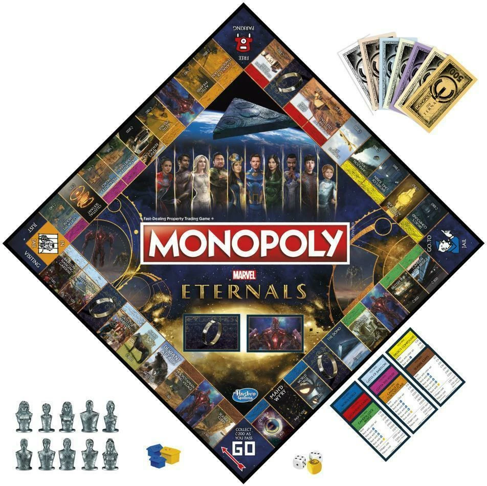 Lojë tavoline Hasbro Monopoly Marvel Eternals Edition, 2-6 lojtarë