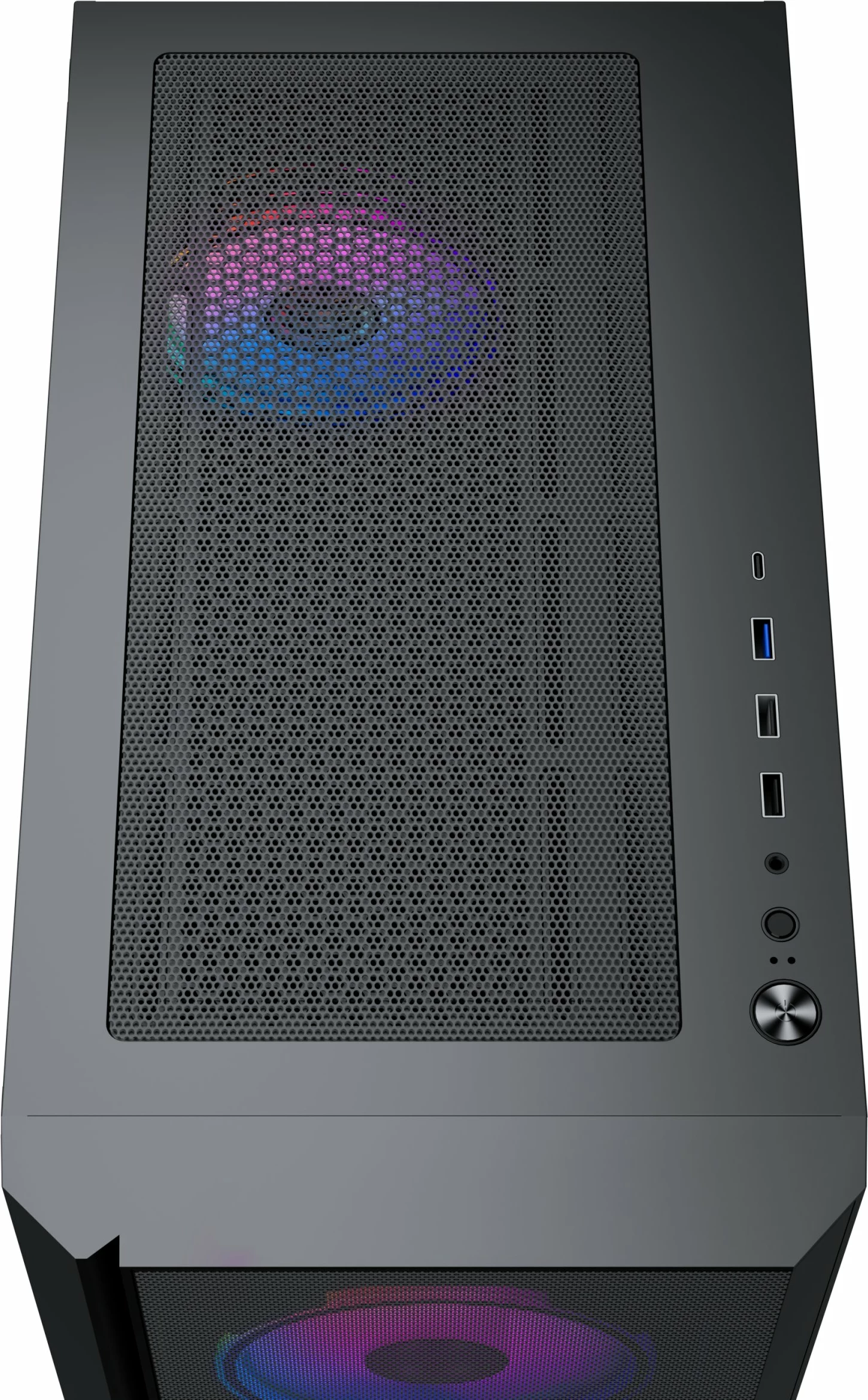 Kasë PREYON Nest Aero ARGB PNA04B Midi Tower, ATX/e-ATX, USB-C, 4x120mm PWM ARGB, e zezë