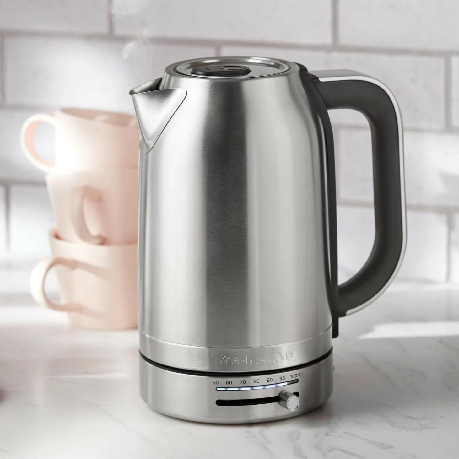 Çajnik elektrik KitchenAid 5KEK1701E, 1.7L, inox, argjendtë