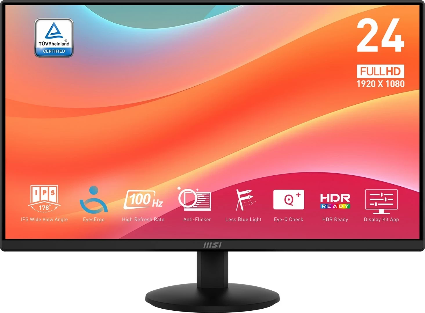 Monitor MSI PRO MP242L, 23.8", Full HD, LCD, E zezë