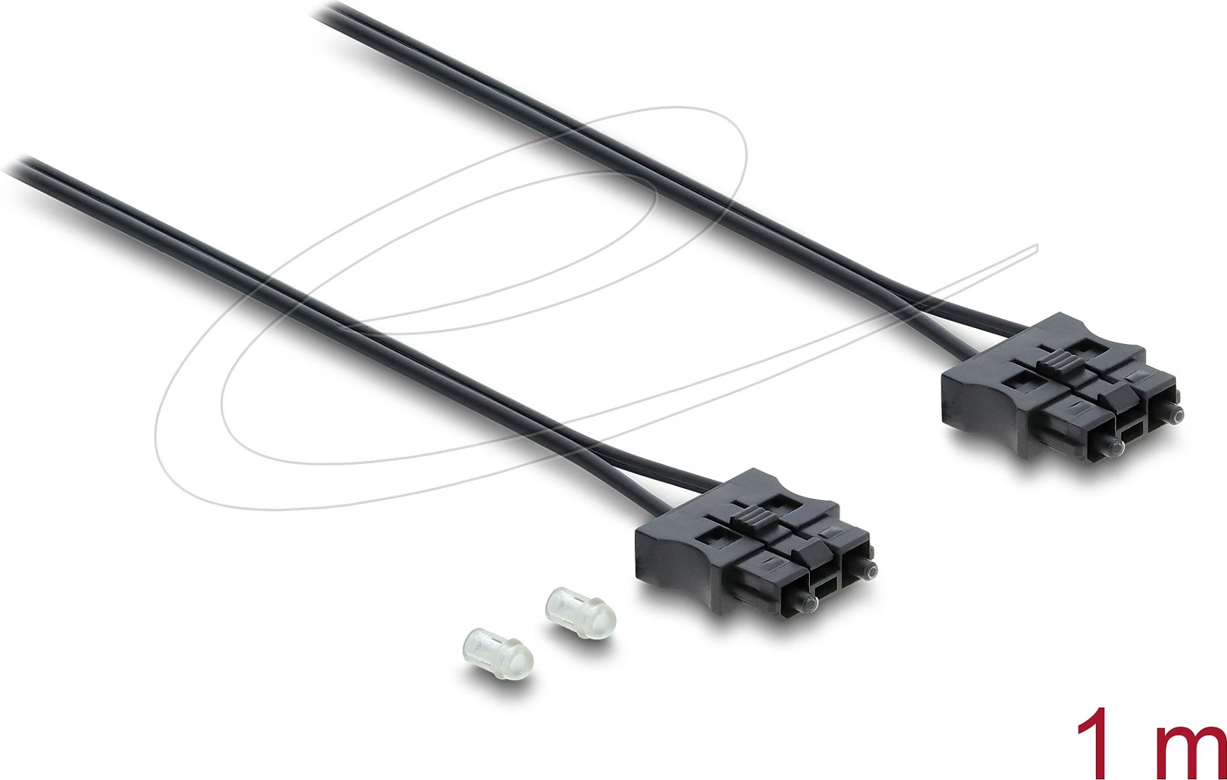 Kabllo optike POF DeLOCK, Servo male-male, 1 m, Ø2.2 mm, e zezë