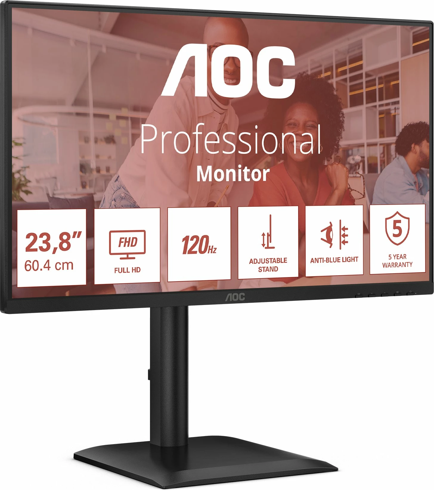 Monitor AOC 24E4CV 23.8" Full HD IPS 120Hz USB-C PD 90W, i zi