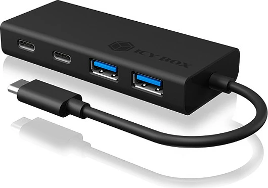 USB hub ICY BOX IB-HUB1426-CPD, 4 porta, USB 3.2 Gen 1, 60W, zi
