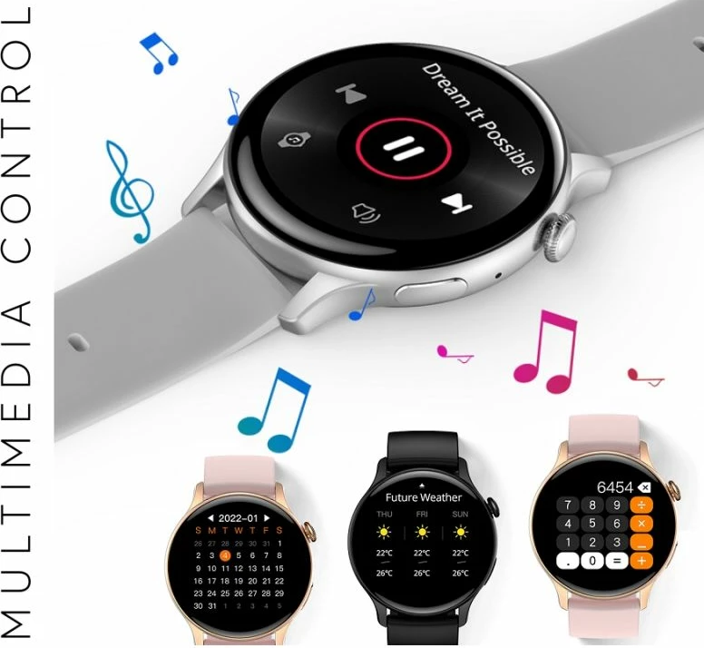 Smartwatch RUBICON uniseks, e zezë