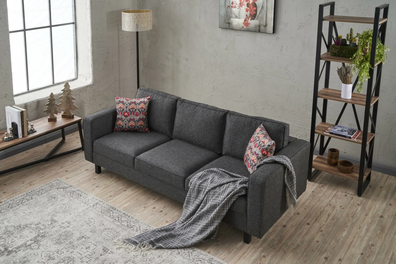 Divan treshe Atelier del Sofa, lino Kale, antracit