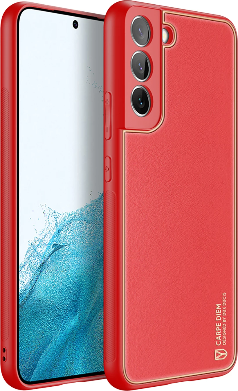 Mbështjellës Dux Ducis Yolo për Samsung Galaxy S22+, lëkurë ekologjike, Kuq