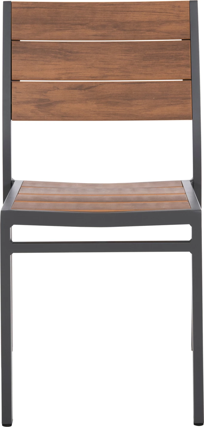 Karrige alumini SAGA FH6063.02 gri e errët me polywood 46x52x86H cm