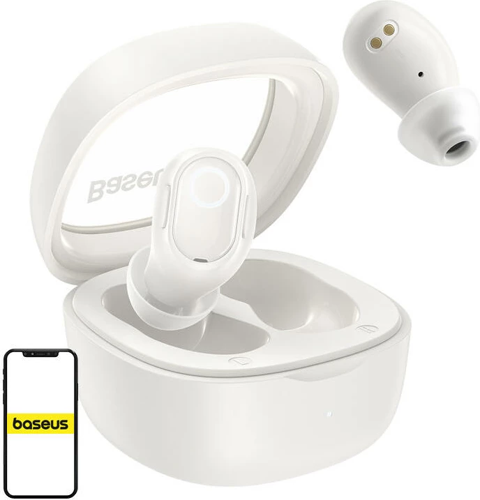 Kufje wireless Baseus Bowie WM02 TWS, Bluetooth 5.3, të bardha
