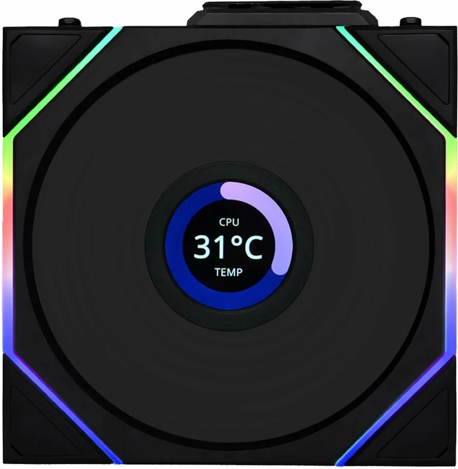 Ventilator PC Lian Li UNI FAN TL Wireless LCD 120 Reverse Blade 12RTLLCD1W1B, 120mm ARGB, i zi, 1 copë