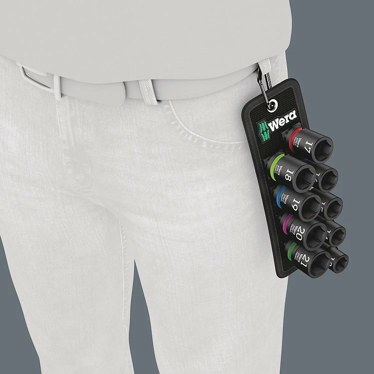 Set çelësa Wera 05004580001, 1/2", 9 copa, metrik, me kasë, 13-21mm