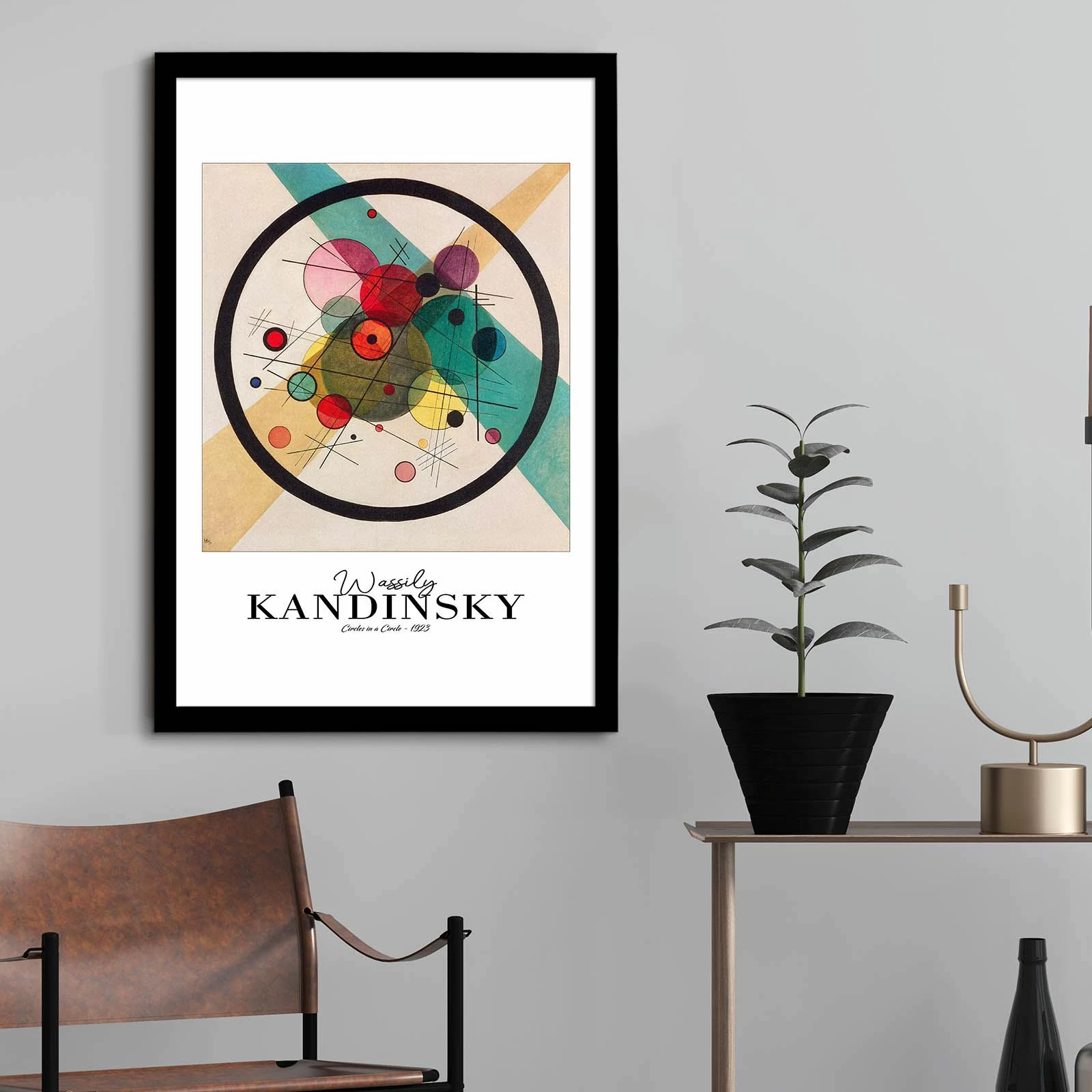 Pikturë dekorative me kornizë, Wallity, 4262SYHKANDINSKY-008
