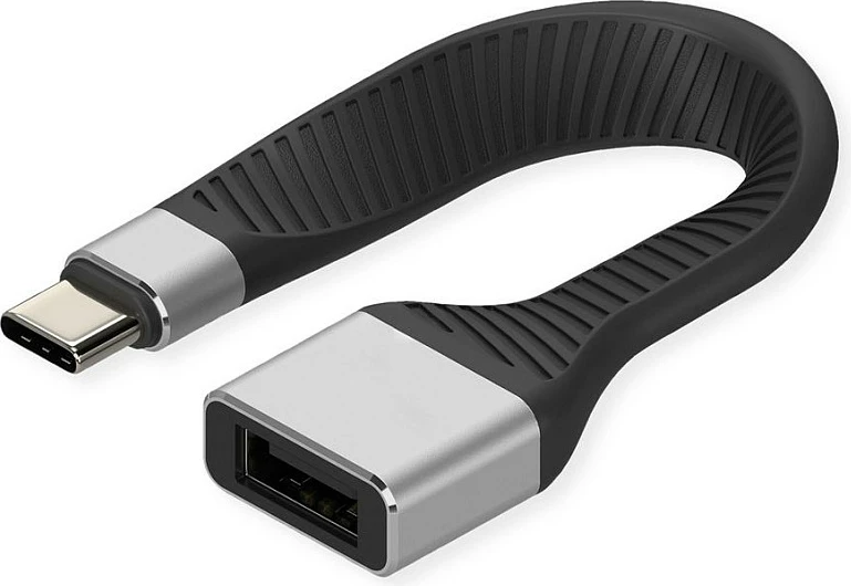 Kabll USB-C në USB-A ROLINE 11.02.9016, USB 3.2 Gen 2, 10Gbps, 0.11m, i zi