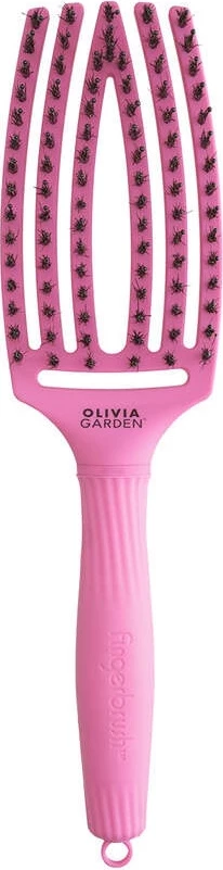 Brush për flokë Olivia Garden FingerBrush Combo Medium për femra Bubble Pink